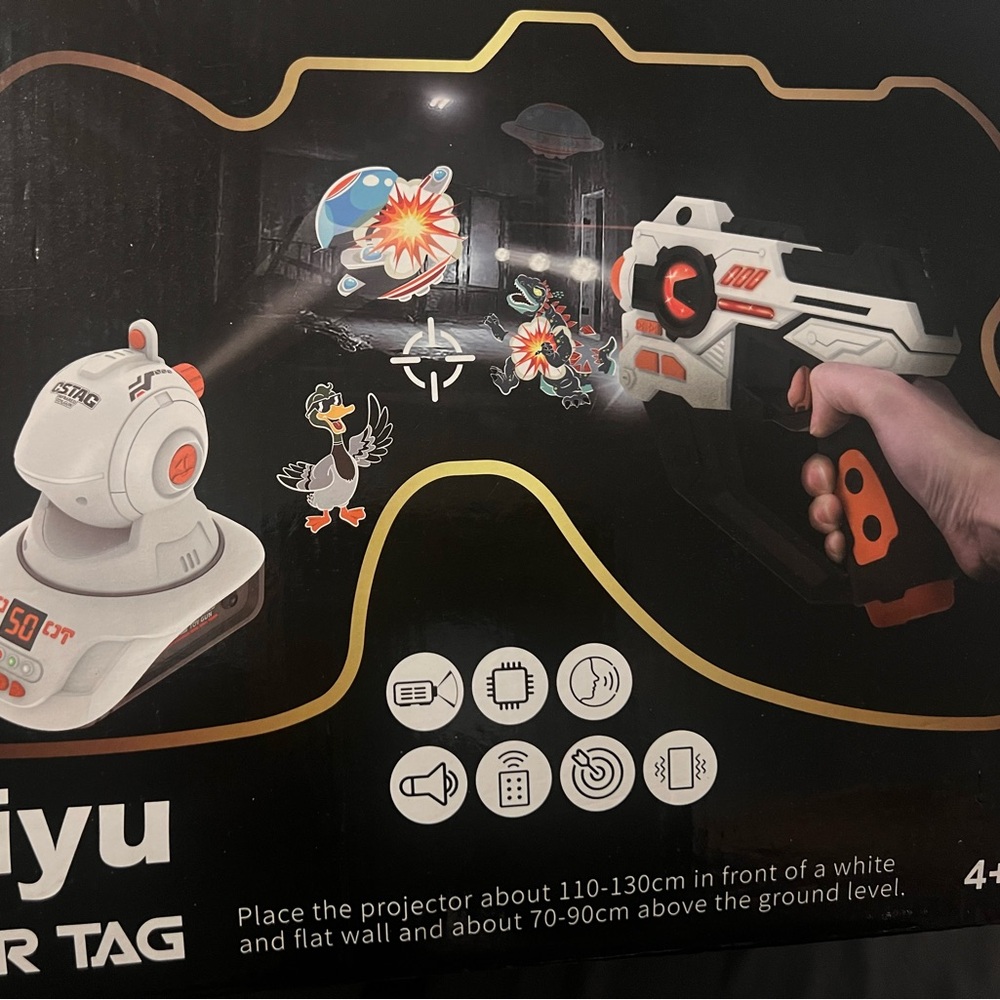 Laser Tag Set with Black and White Design